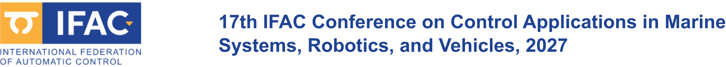 17th IFAC Conference on Control Applications in Marine Systems, Robotics, and Vehicles, 2027